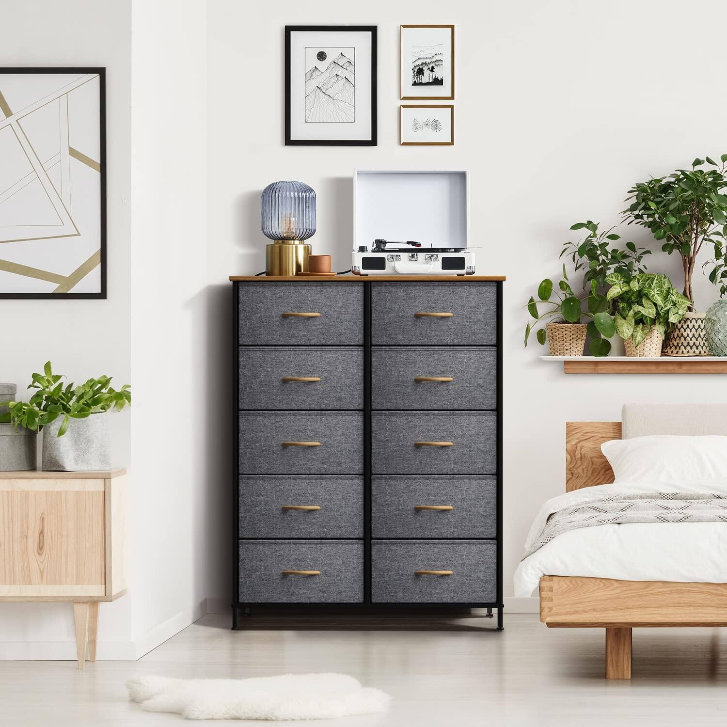 Alt View 4. Sorbus - Sorbus Dresser with 10 Drawers - Storage Unit Organizer Chest for Clothes - Bedroom, Room, Nursery, & Closet - Maple.