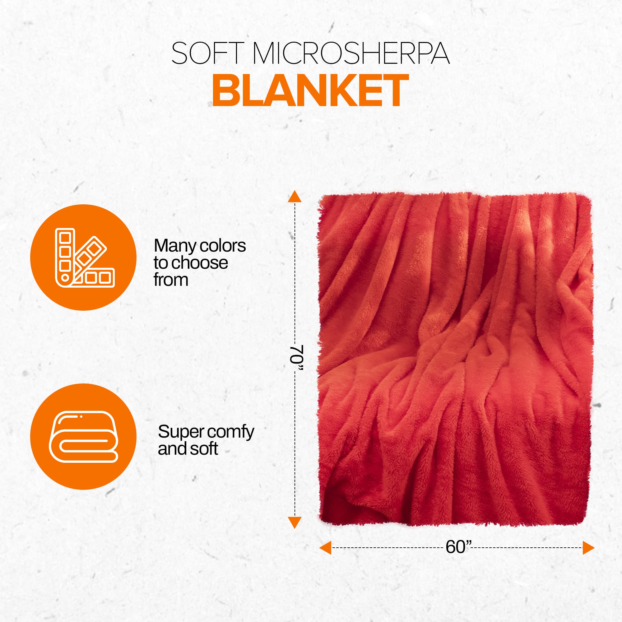 SOFT MICROSHERPA BLANKET

Many colors to choose from

Super comfy and soft

70" x 60"