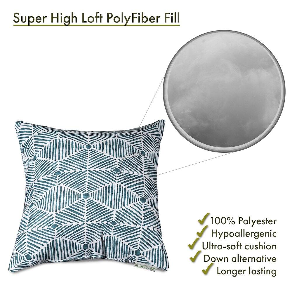 Super High Loft PolyFiber Fill

- 100% Polyester
- Hypoallergenic
- Ultra-soft cushion
- Down alternative
- Longer lasting