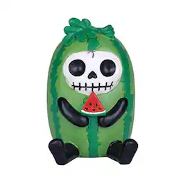 Pacific Trading - Furrybones Suika Skeleton in Watermelon on a Vine Costume Figurine - Green