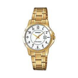 Casio - Women’s Stainless Steel Analog Watch White Dial - LTP-V004G-7BUDF - Gold