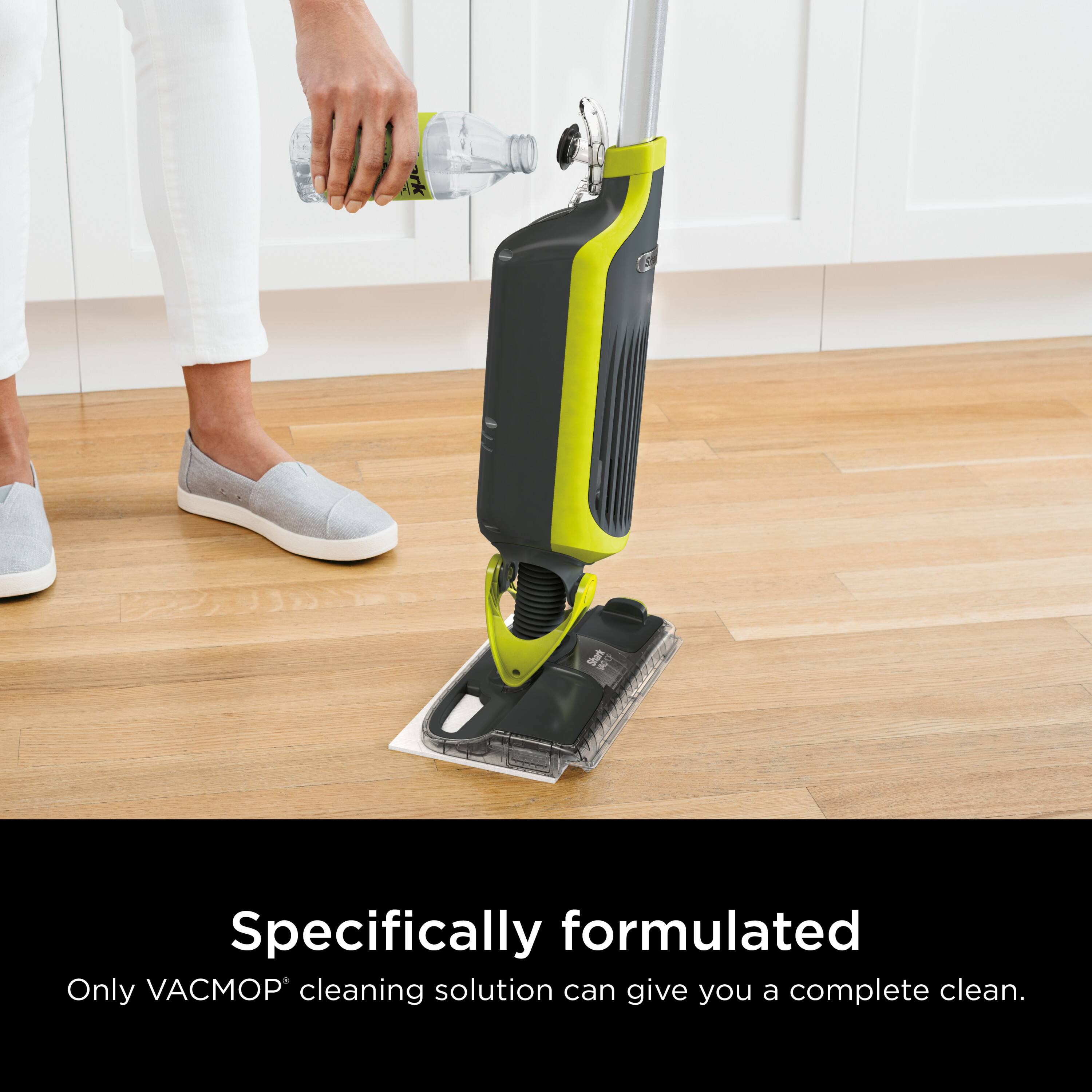 Specifically formulated  
Only VACMOP® cleaning solution can give you a complete clean.