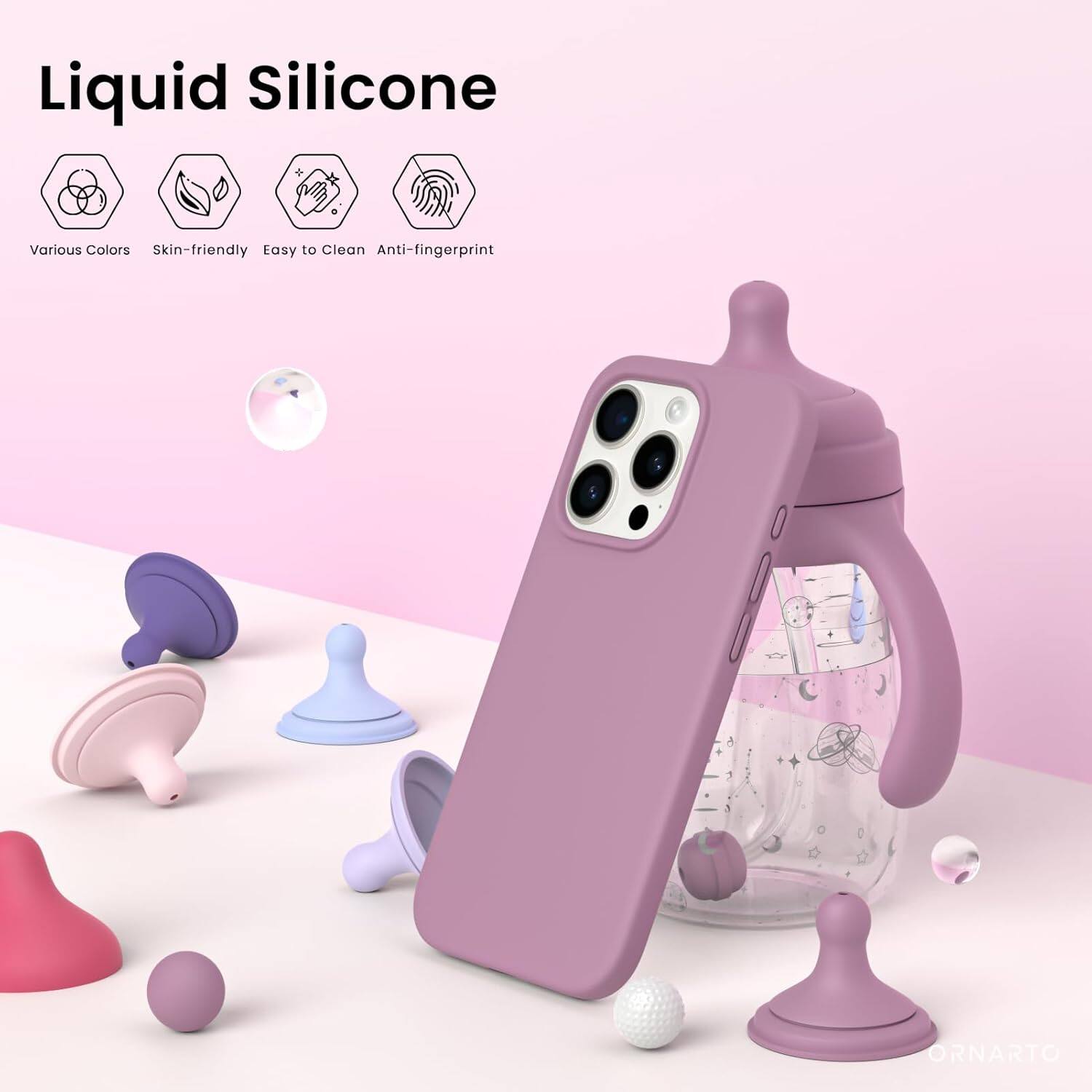Liquid Silicone, Various Colors, Skin-friendly, Easy to Clean, Anti-fingerprint, ORNARTO