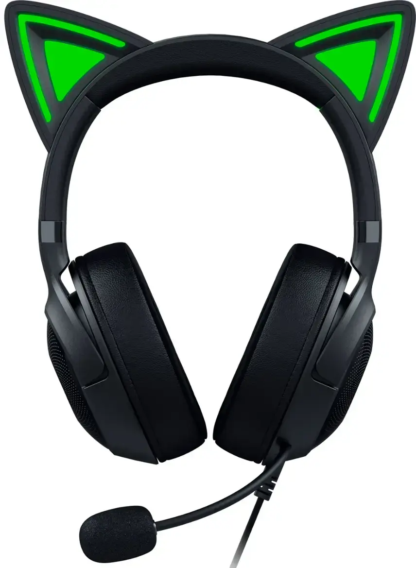 Alt View 18. Razer - Kraken Kitty V2 Wired Gaming Headset for PC, Mac, Nintendo Switch, Steam Deck, Mobile, and Tablet - Black.