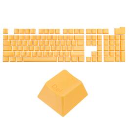 Unique Bargains - 108 Keys Pudding Keycaps Set OEM Profile 60 Percent ABS for Mechanical Keyboard Layout, Double Shot - Yellow
