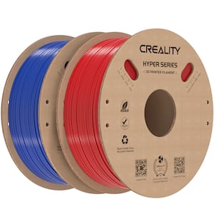 Creality - 1.75 mm Hyper PETG Filament 2.2 lbs for high-speed printers (2-pack) - Blue & Red