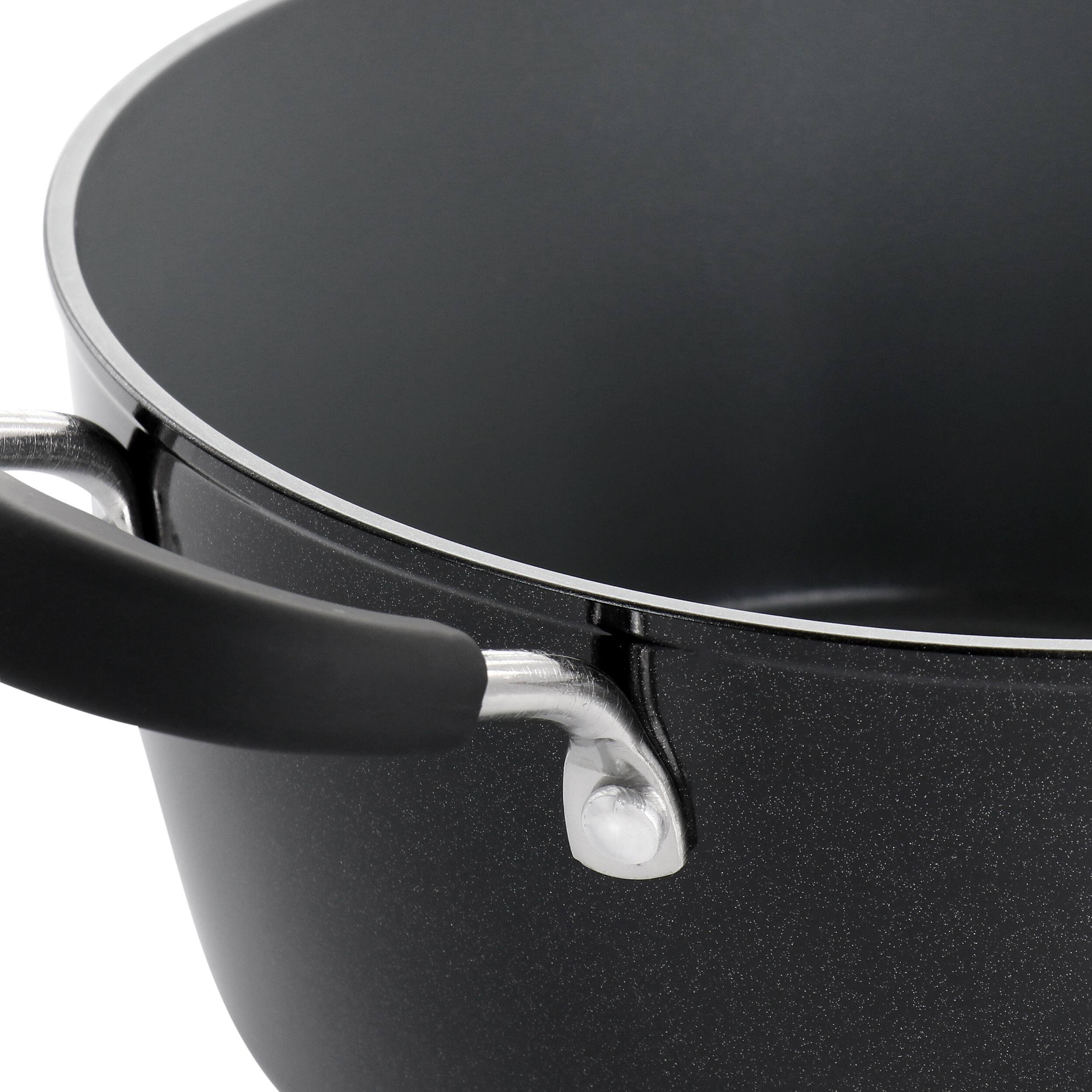 Alt View 4. Gibson - Kenmore Arlington 4.5 Quart Dutch Oven with Lid in Black - Black.