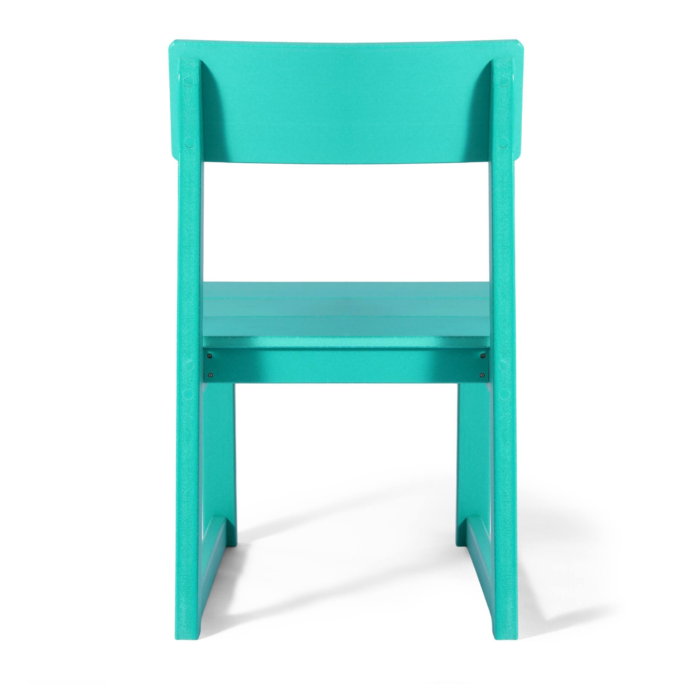 Alt View 1. WestinTrends - WestinTrends Paloma Modern HDPE Outdoor Armless Patio Dining Chairs (Set of 2) - Turquoise.