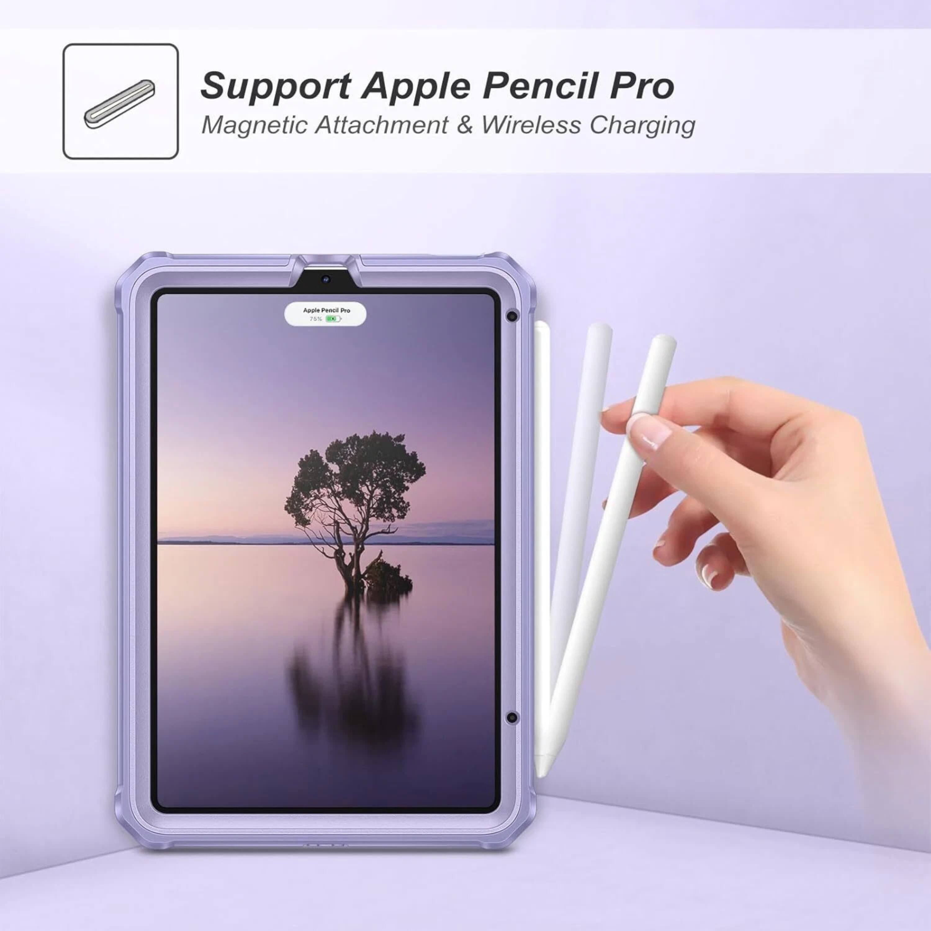 Support Apple Pencil Pro  
Magnetic Attachment & Wireless Charging