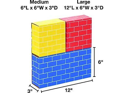 Medium 6"L x 6"W x 3"D  
Large 12"L x 6"W x 3"D  
6"  
3"  
12"