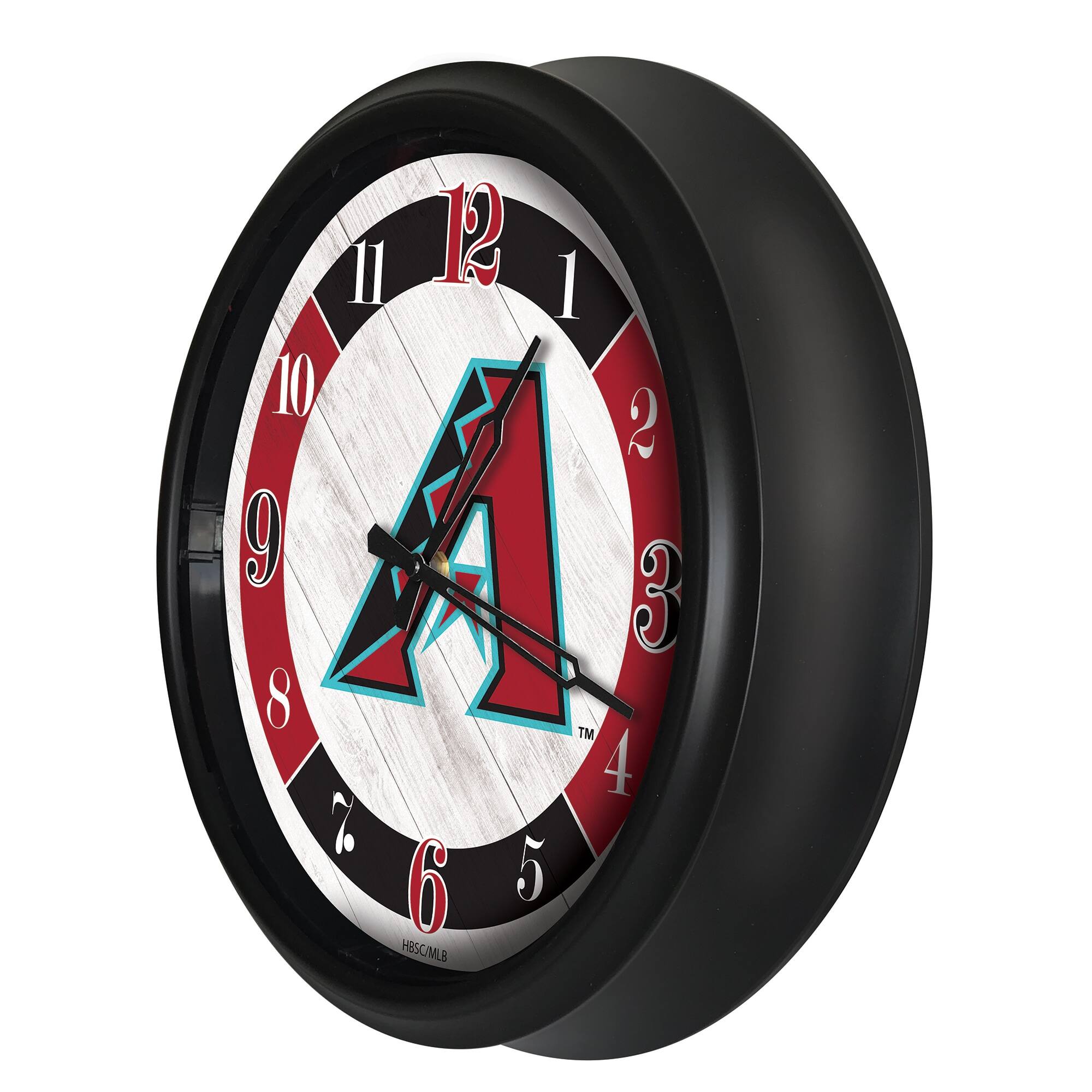 Alt View 1. Holland Bar Stool Co. - Arizona Diamondbacks Indoor/Outdoor LED Wall Clock - Multicolor.