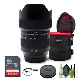 Leica - Super-Vario-Elmarit-SL 14-24mm f/2.8 ASPH. Lens (L-Mount) + Bundle - Black