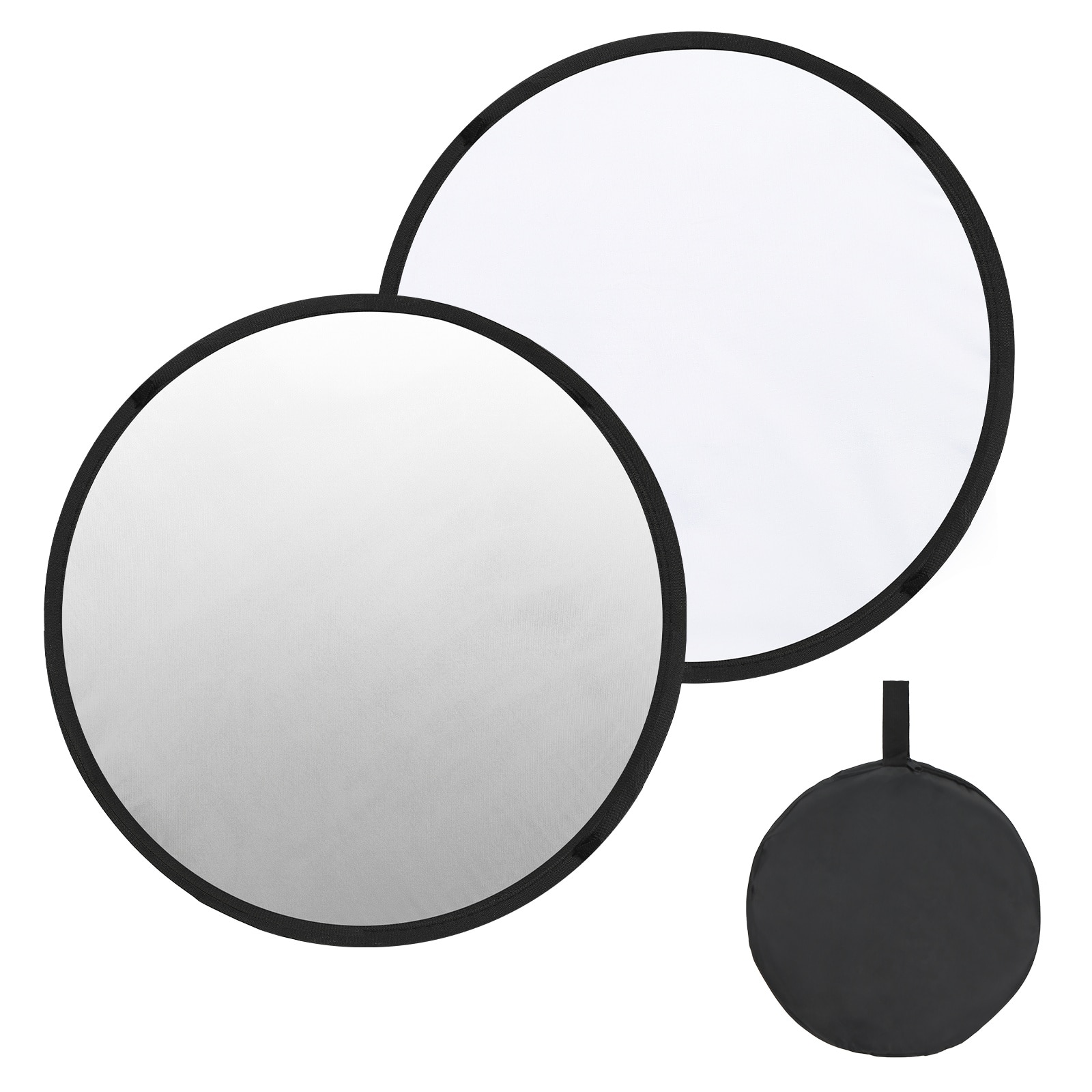 Unique Bargains - 2pcs 31"/80cm 2-in-1 Collapsible Light Reflector with Bag for Studio/Outdoor