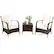 Front. Costway - 3 PCS Patio Wicker Rattan Furniture Set Coffee Table & 2 Rattan Chair W/Cushions - White.