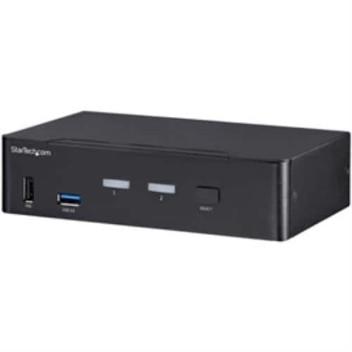 Startech - 2 Port DisplayPort KVM Switch - TAA Compliant - 4K 60Hz - 2 Port USB 3.0 Hub - Digital & Analog Audio - Black price history on PriceWatchPro