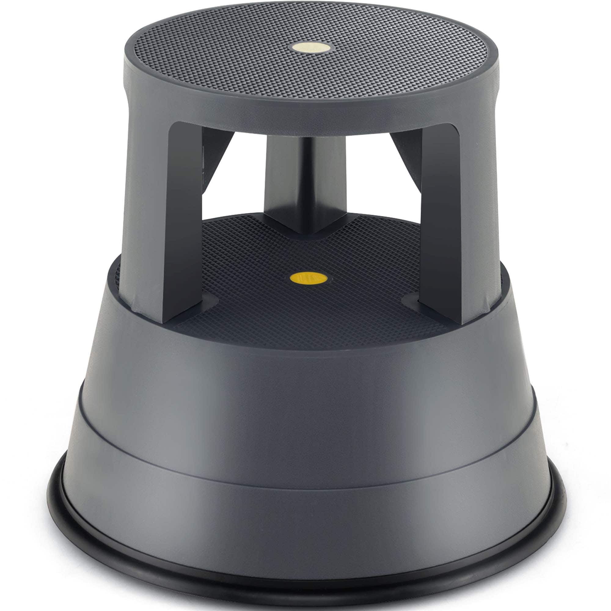 Costway - Kick Stool Rolling Step Stool W/ Non-Slip Rubber Platform 330LBS Capacity Backless - Gray