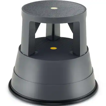 Front. Costway - Costway Kick Stool Rolling Step Stool W/ Non-Slip Rubber Platform 330LBS Capacity Gray Backless - Gray.