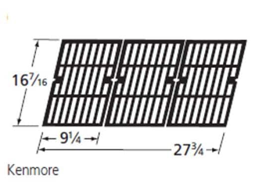 Music City Metals - MCM616161331 grid, ci, 16.4375 x 27.75; Kenmore