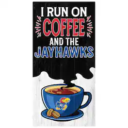 Fan Creations - Kansas Jayhawks 6" x 12" Coffee Wall Art - Multicolor