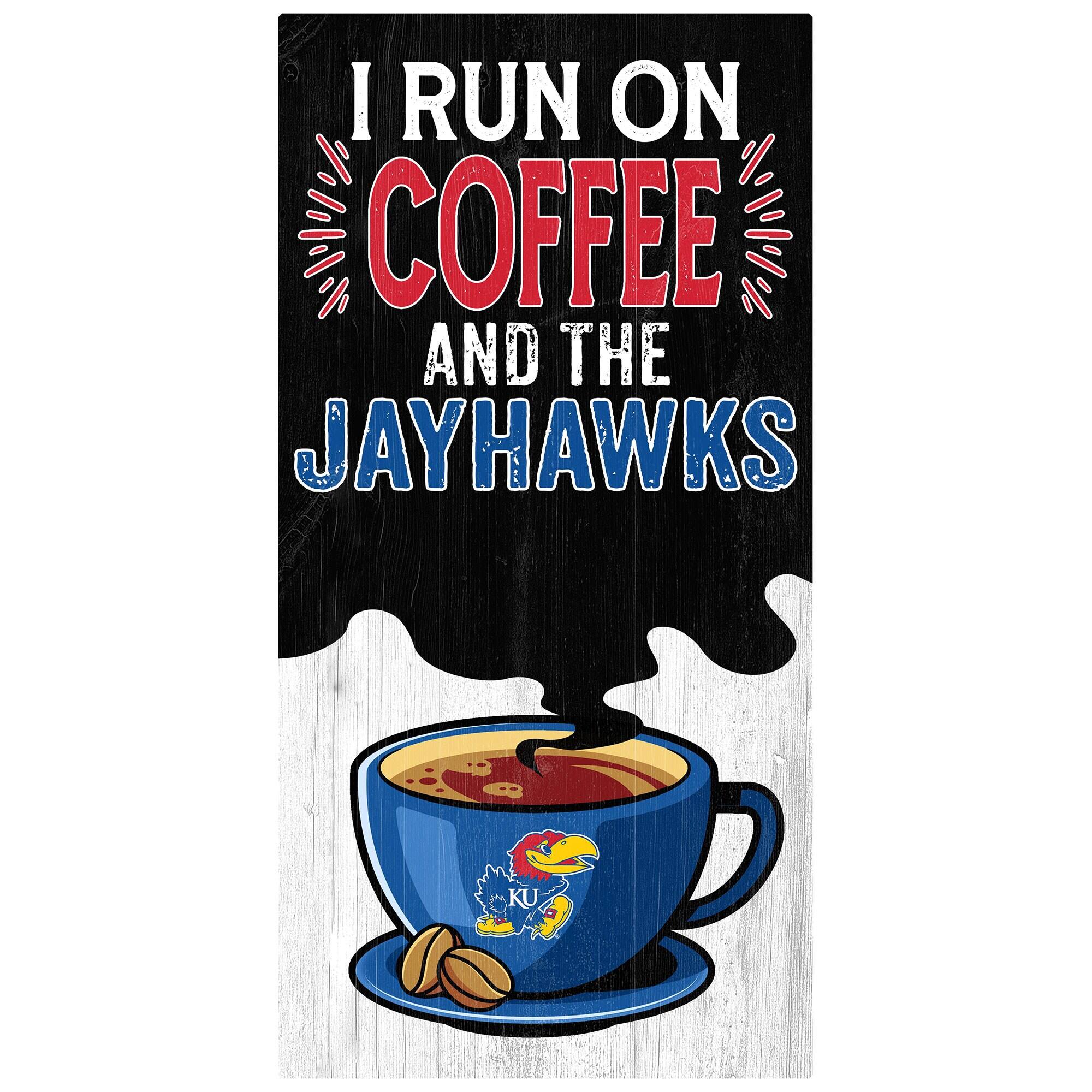Kansas Jayhawks 6" x 12" Coffee Wall Art