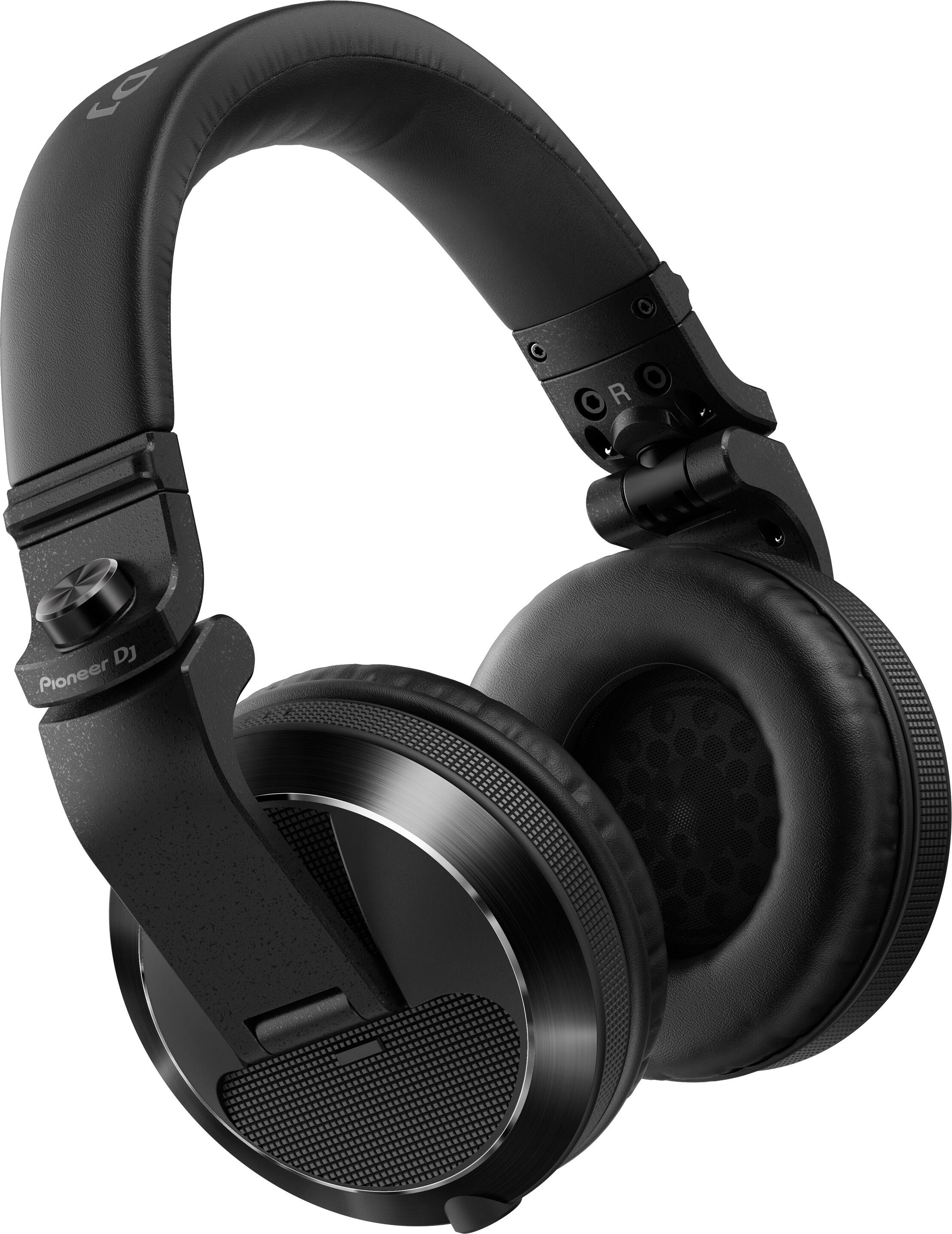 Angle. Pioneer DJ - Professional Over-Ear DJ Headphones, Includes Coiled Cable & Straight Cable - Black.