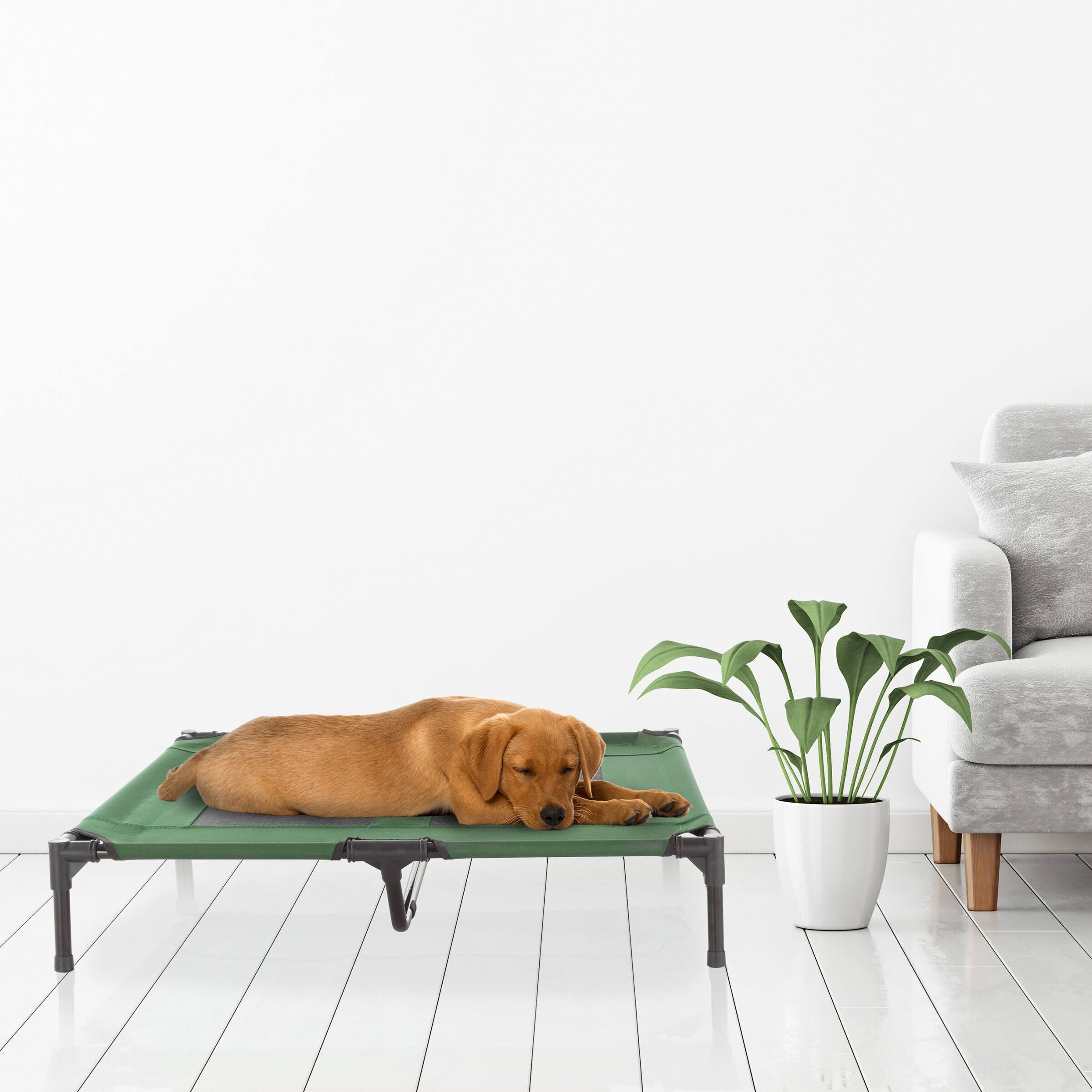 Alt View 3. PetMaker - Elevated Dog Bed 36x29.75 Bed for Pets with Non-Slip Feet Indoor/Outdoor Dog Cot or Puppy Mattress for Pets up to 80lbs - Green.