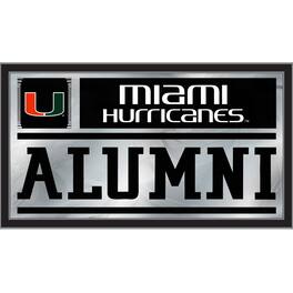 Holland Bar Stool Co. - Miami Hurricanes 26'' x 15'' Team Alumni Mirror - Multicolor