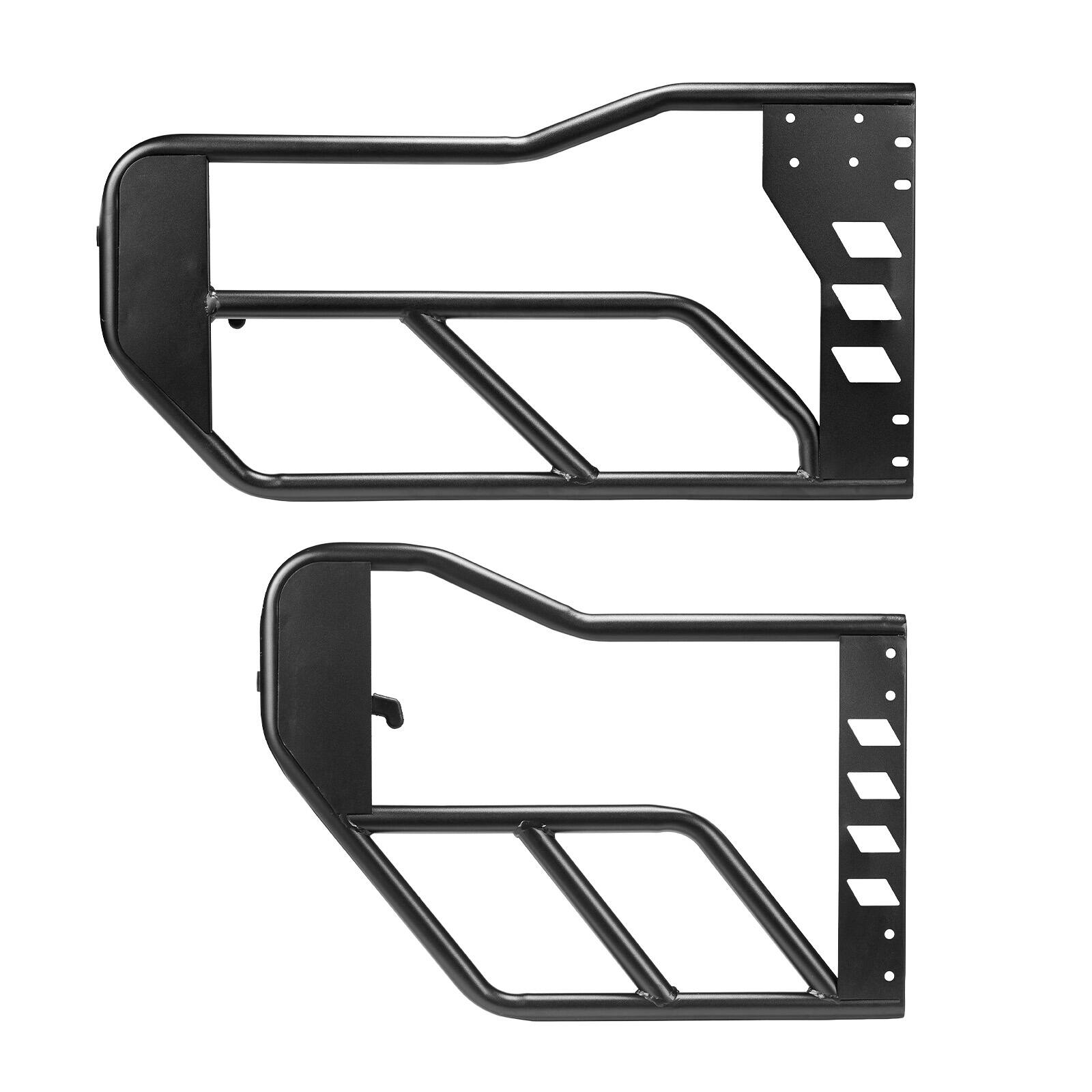 Alt View 5. VEVOR - Jeep Tube Doors, 4-Door, Compatible with 2018-2026 Jeep Wrangler JL & 2020-2026 Gladiator JT, Steel Off Road Front - Black.