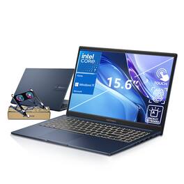 ASUS - Upgraded - Vivobook 15 15.6" FHD Touchscreen Laptop - Intel Core 7 150U - 24GB RAM 1TB SSD - Backlit KB - PCO Laptop Cooler - Blue