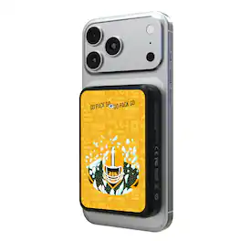 Keyscaper - Green Bay Packers 5000mAh Wireless Magnetic Power Bank - Black