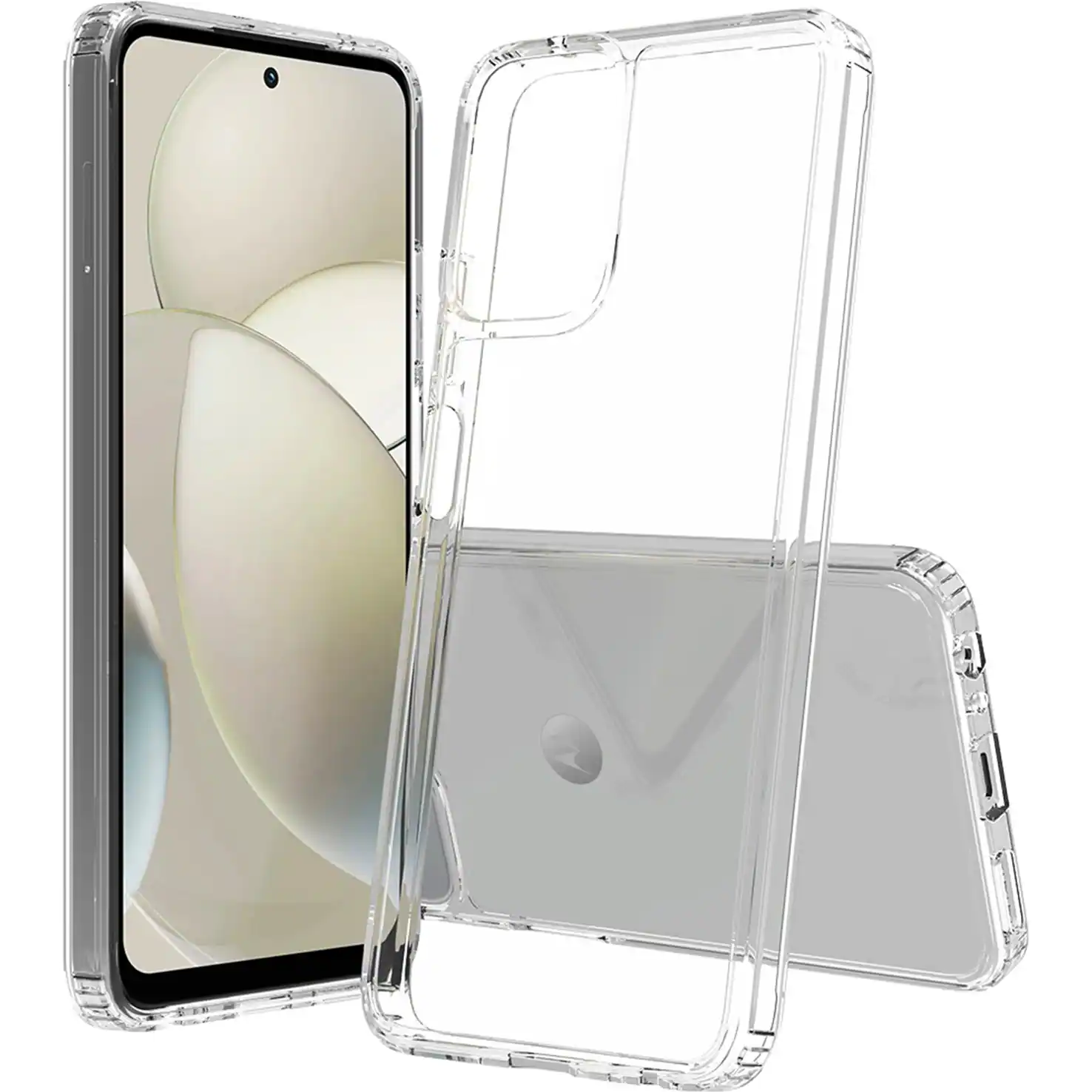 Front. SaharaCase - Venture Series Hard Shell Case for Motorola G Power 5G (2024) - Clear.