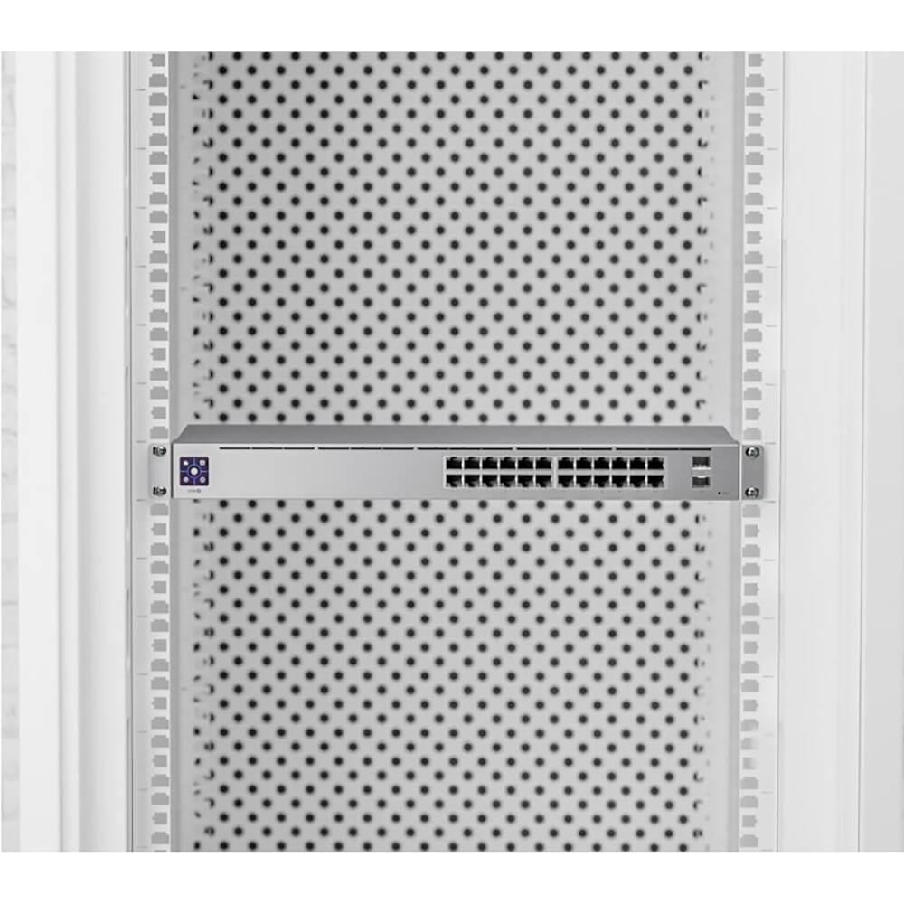 Alt View 3. Ubiquiti - 24-Port Gigabit PoE+ Compliant Managed Switch USW-24-POE - Gray.