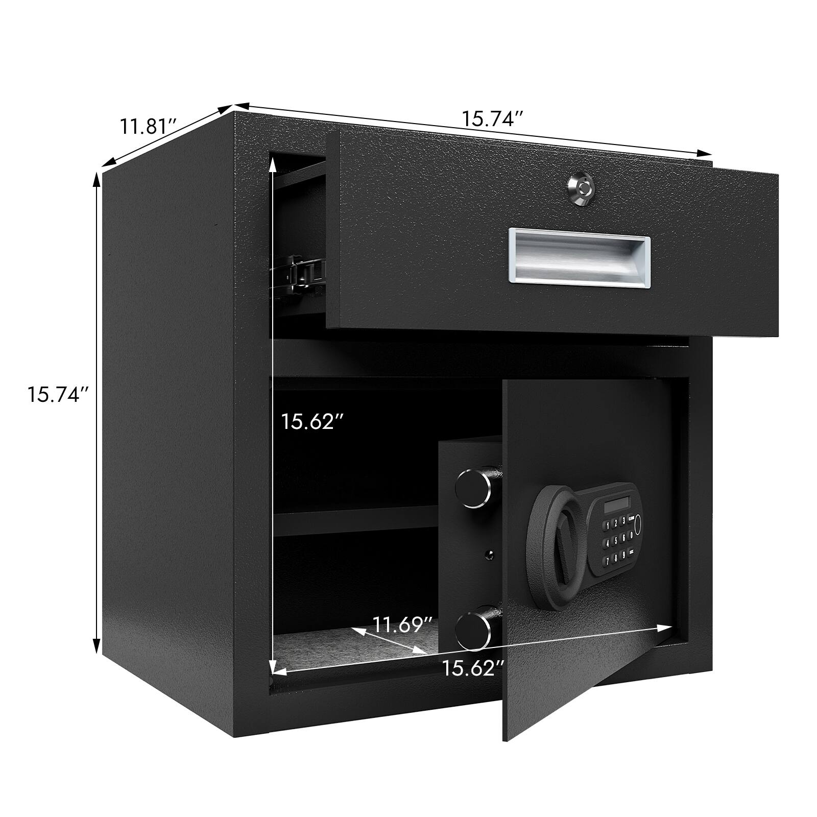 11.81"  
15.74"  
15.74"  
15.62"  
11.69"  
15.62"