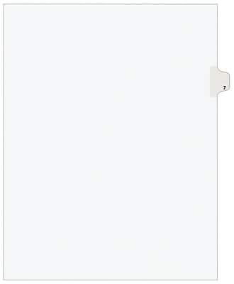 Front. Avery - Legal Pre-Printed Paper Dividers, Side Tab #7, Style, Letter Size, 25/Pack - White.