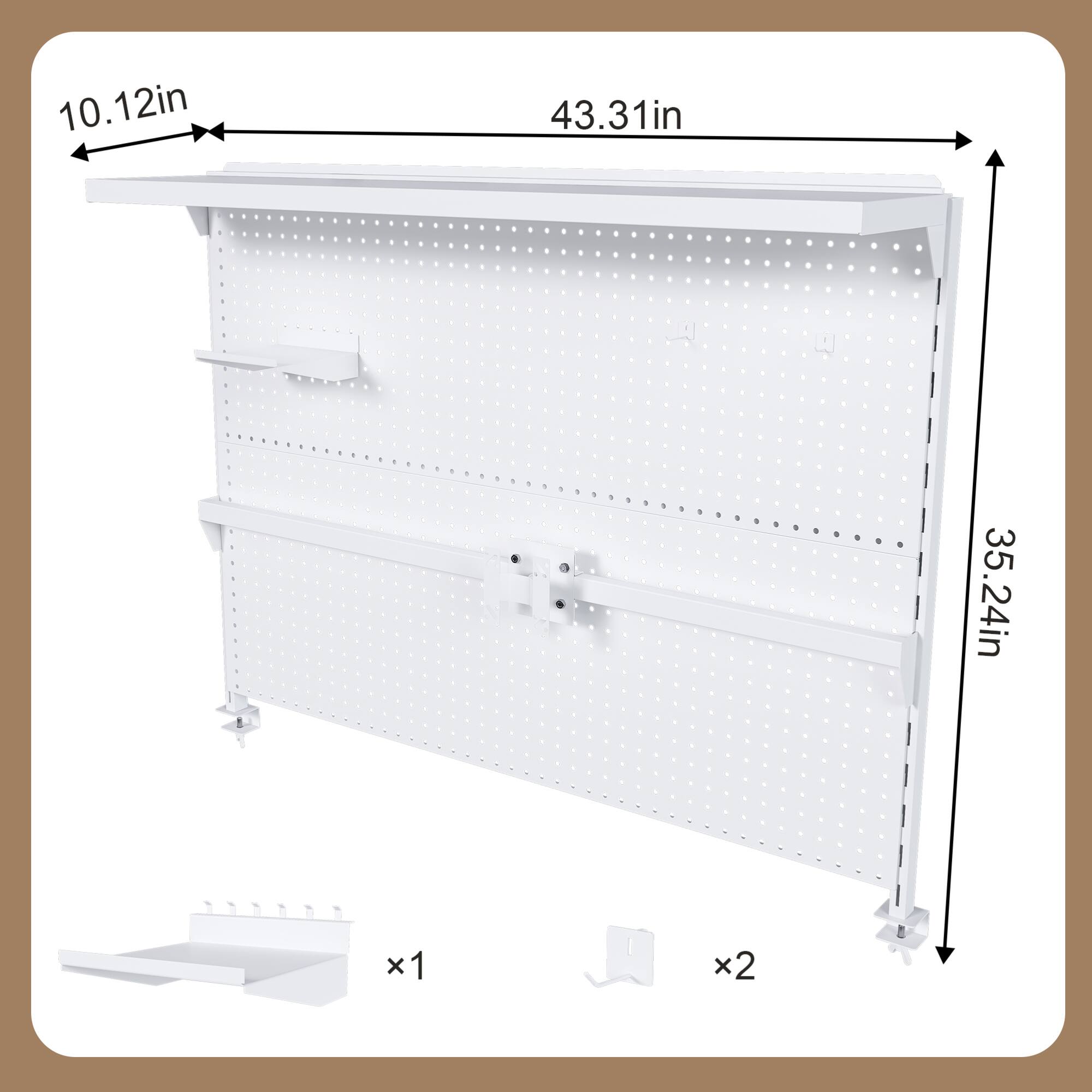 10.12in x 43.31in x 35.24in  
x1 x2