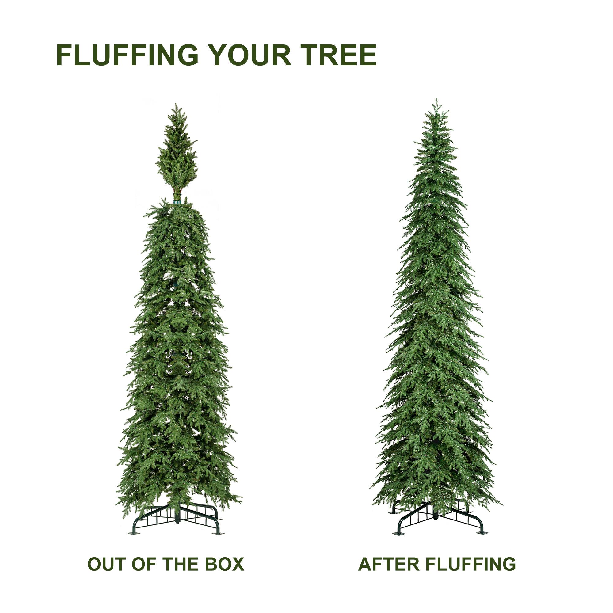 FLUFFING YOUR TREE

OUT OF THE BOX

AFTER FLUFFING