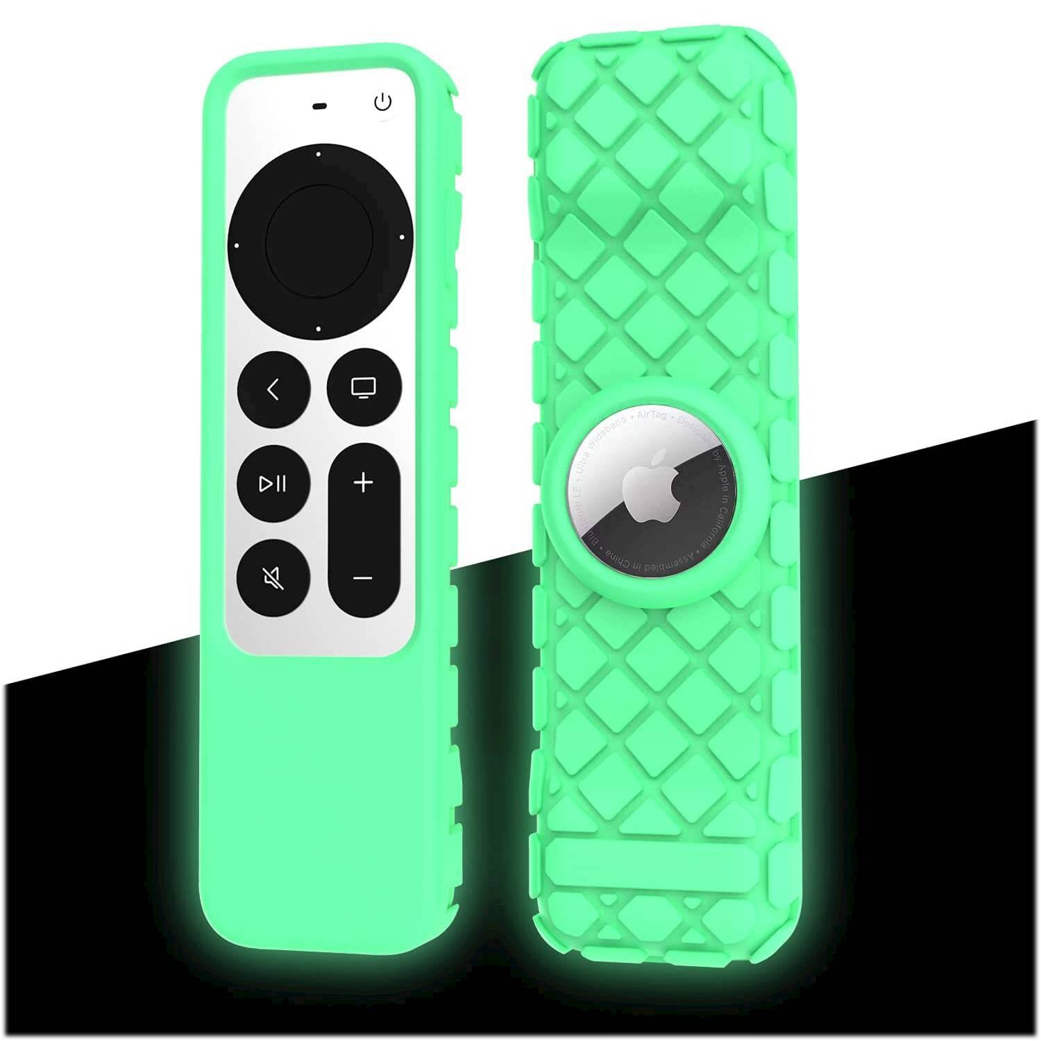 Alt View 16. SaharaCase - Apple TV 4K Remote Silicone Case for Apple AirTag - Green Glow.
