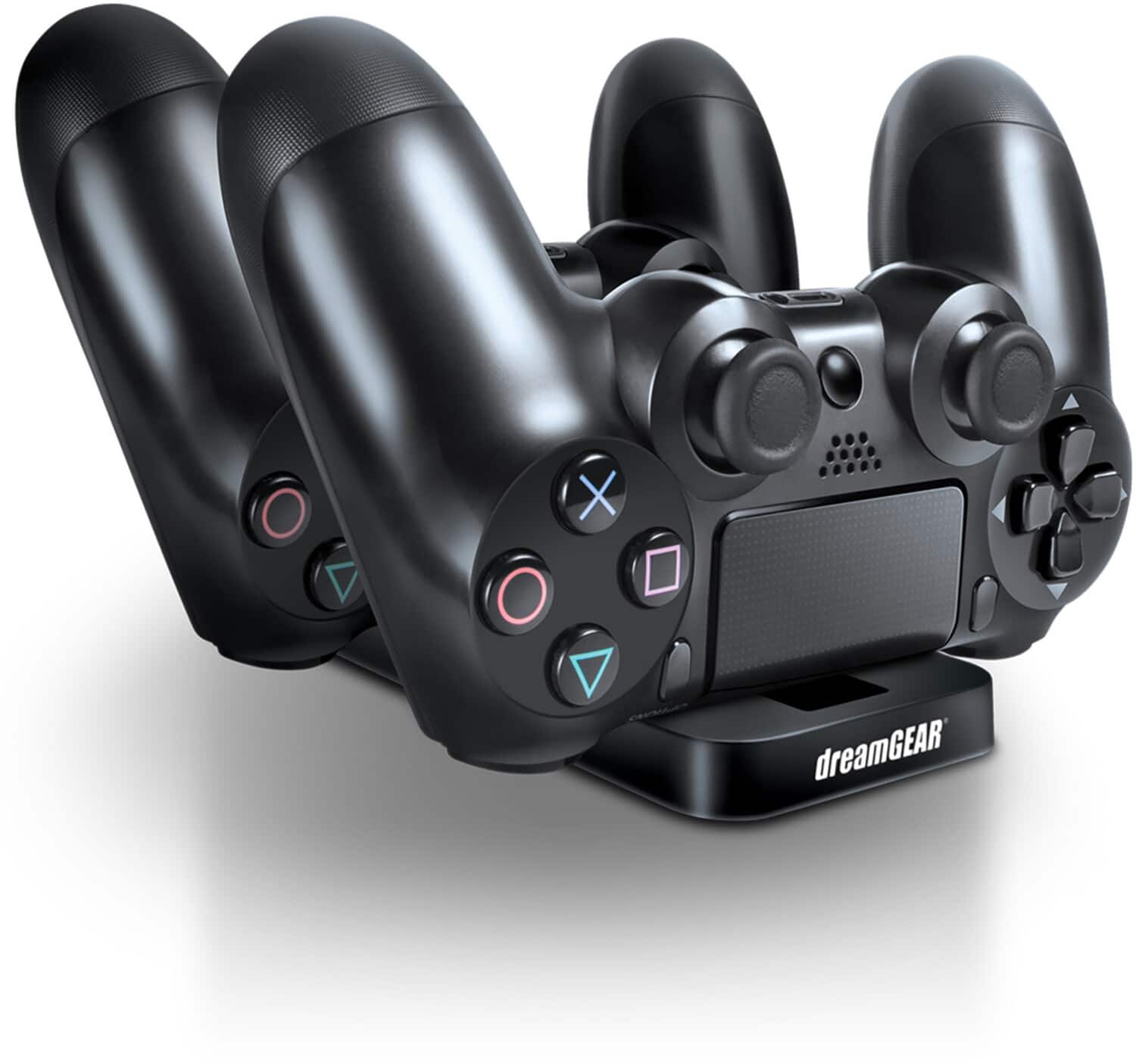 Front. dreamGEAR - Power - DreamGear DGPS4 - 6432 Dual Power Dock Controllers Charging Dock - - Multicolor.