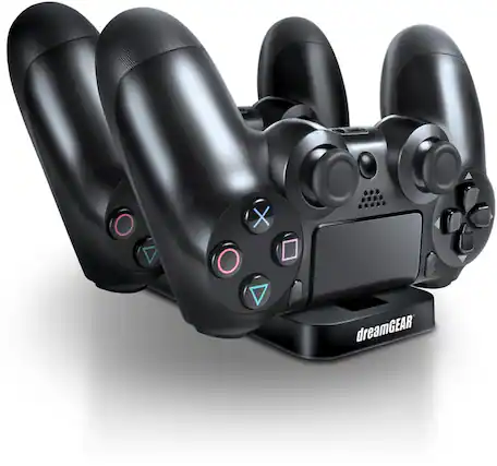 Front. dreamGEAR - Power - DreamGear DGPS4 - 6432 Dual Power Dock Controllers Charging Dock - - Multicolor.
