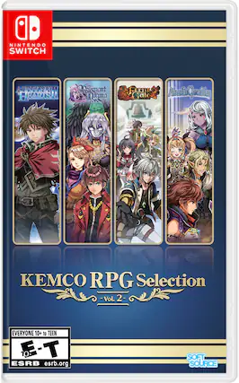 NINTENDO SWITCH
KEMCO RPG Selection - Vol. 2 -
- ADVENIR HEARTS II
- Revenant Momma
- Fernz Gale
- Alvastin Chronicles
EVERYONE 10+ to TEEN
E-T
ESRB esrb.org
SOFT SOURCE - T (Teen 13+)