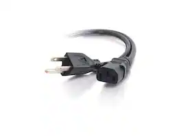 Cables to Go - C2G 03131 14 AWG Premium Universal Power Cord (NEMA 5-15P to IEC320C13) TAA Compliant, Black (6 Feet, 1.82 Meters)