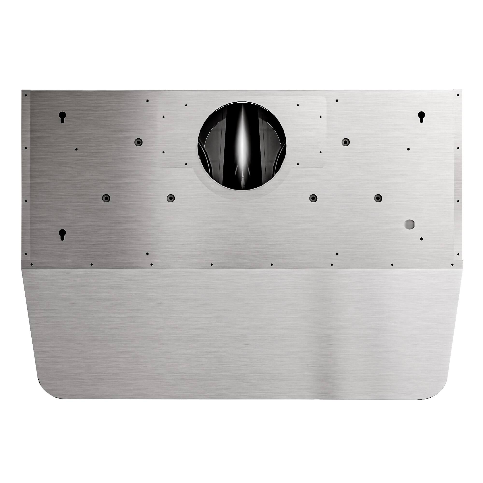 Back. Onefly - 30 inches - Ducted - Under Cabinet Range Hood - silver.