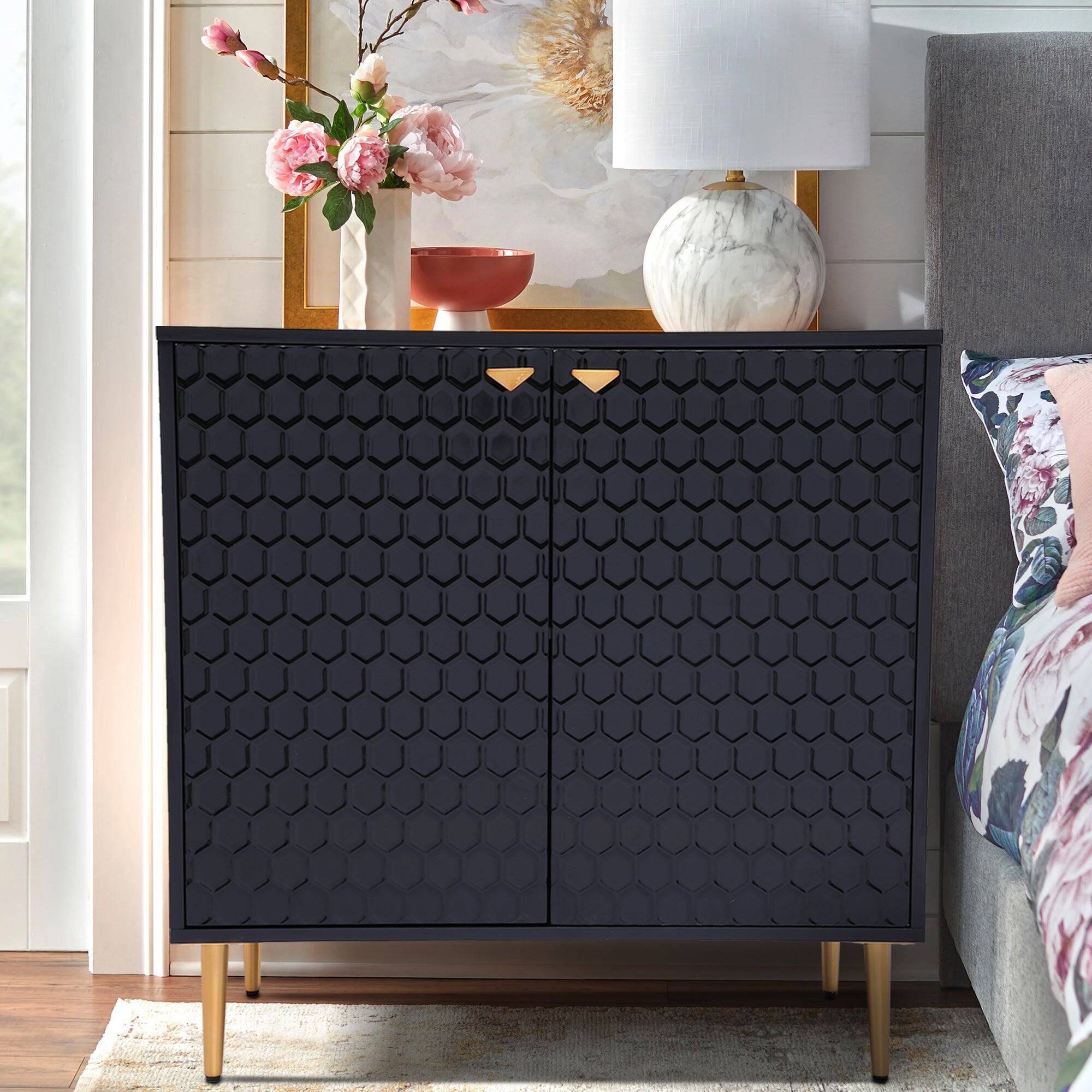 Alt View 9. Boyel Living - Boyel Living 2 Door Cabinet Storage Cabinet - Black.