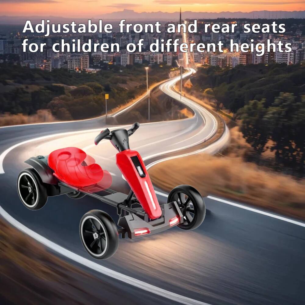 Adjustable front and rear seats for children of different heights