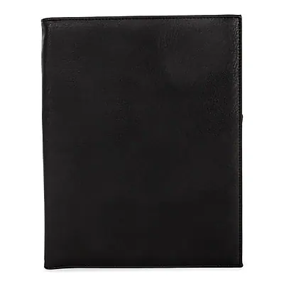 Front. Bond Street - Faux Leather Padfolio - Black.