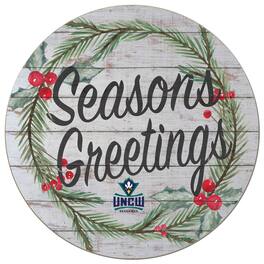 Jardine - UNC Wilmington Seahawks 20'' x 20'' Season's Greetings Circle - White