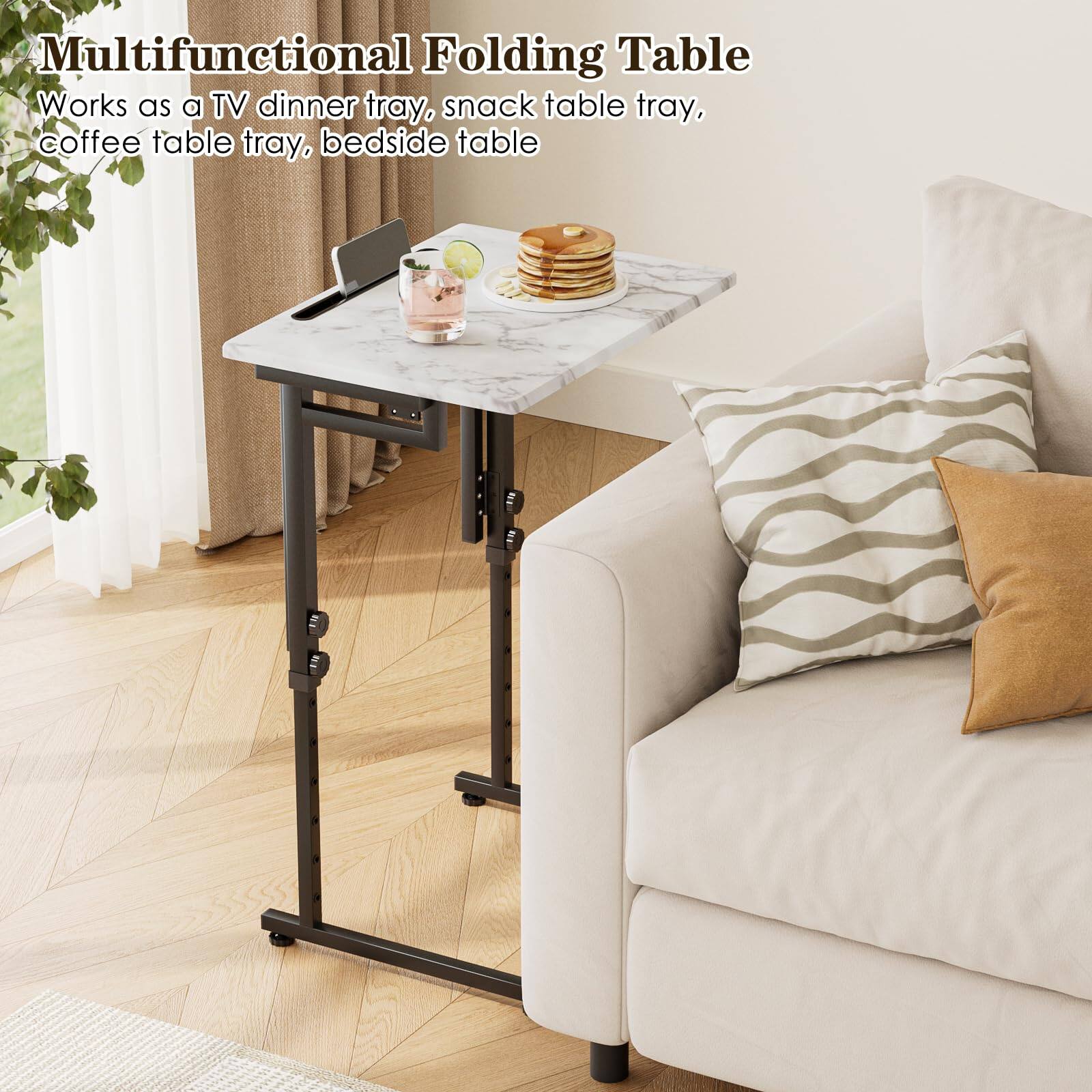 Multifunctional Folding Table  
Works as a TV dinner tray, snack table tray, coffee table tray, bedside table