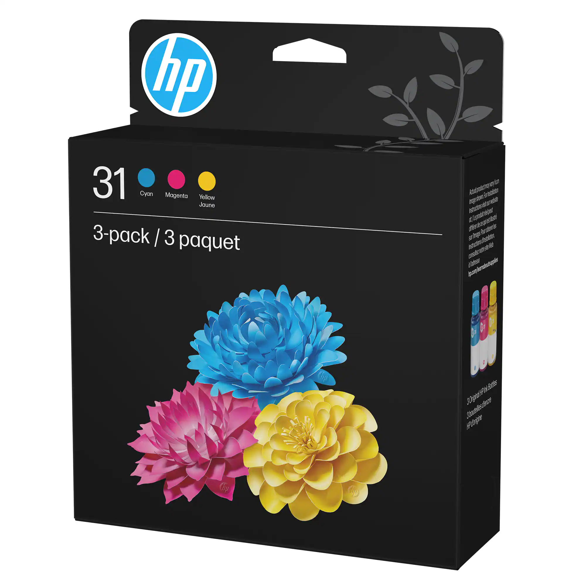 HP - 31 3-Pack Ink Bottles - Cyan/Magenta/Yellow