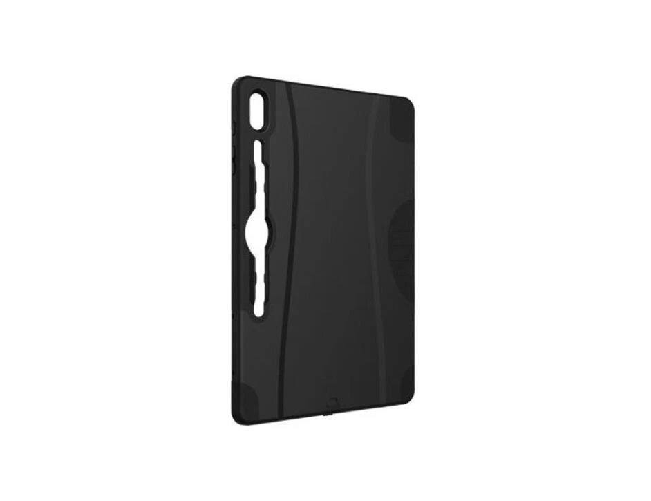 Angle. Verizon - Verizon Samsung Galaxy Tab S7+5G | Color: Clear/black - Black.