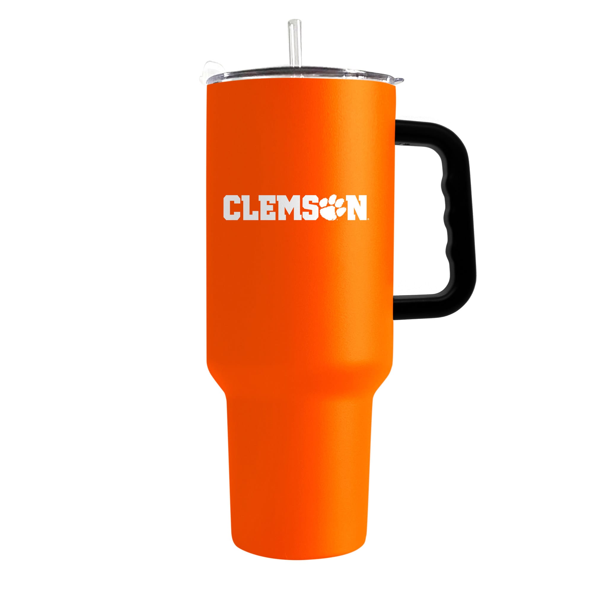 Alt View 1. Logo Brands - Clemson Tigers 40oz. Travel Tumbler with Handle - Multicolor.